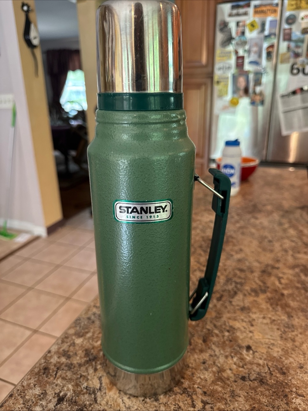 Stanley Green Vacuum Bottle with Handle